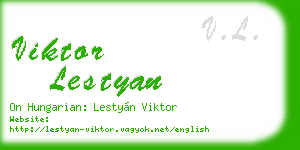 viktor lestyan business card